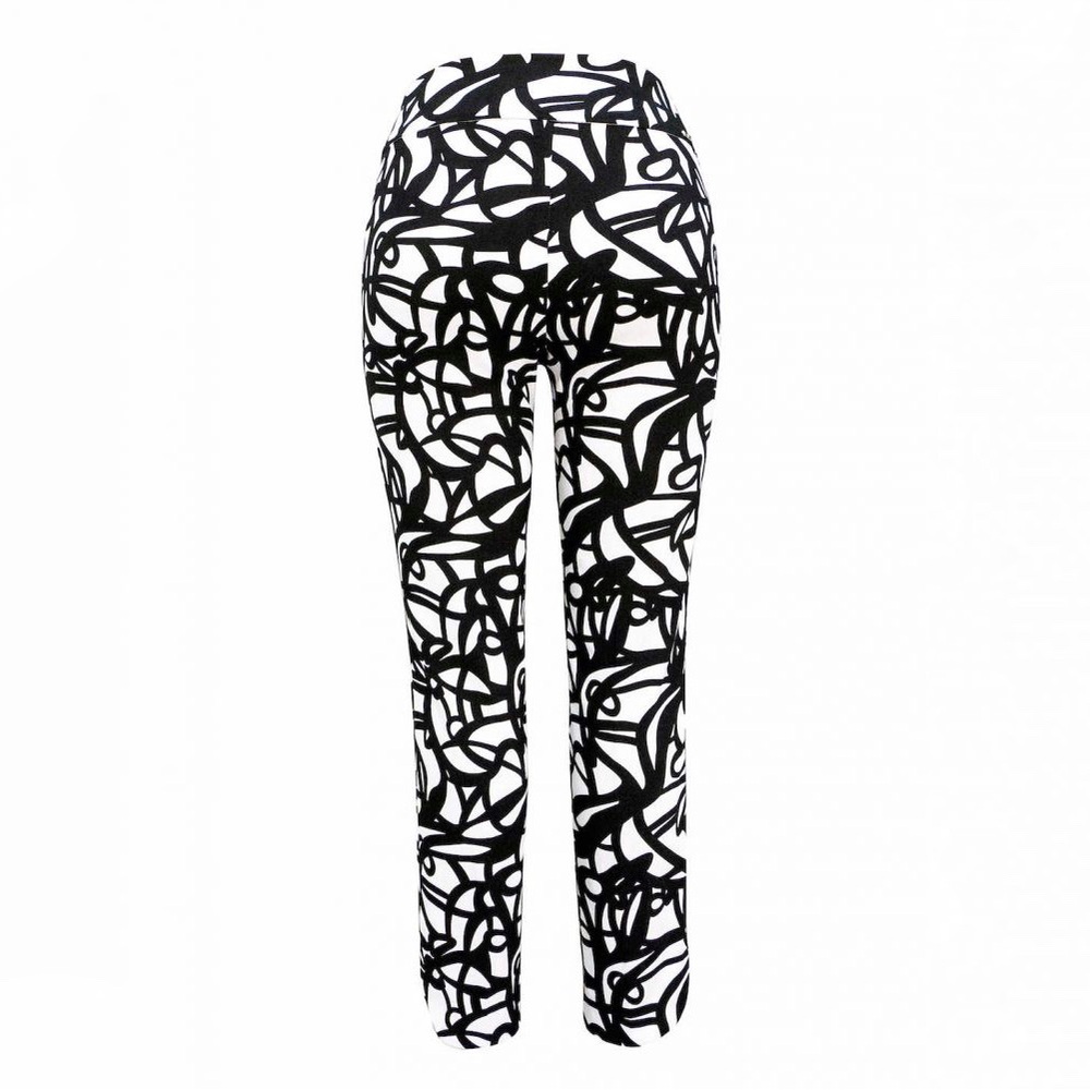 UP! Pants ‘Scribble’ Black & White Ankle Pant